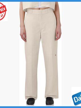 Loose Fit Double Knee Work Pants Straight Leg Wrinkle Resistant